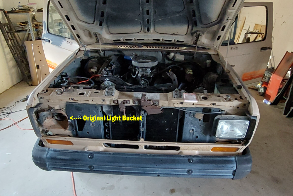 Ford Bronco II round headlight installation