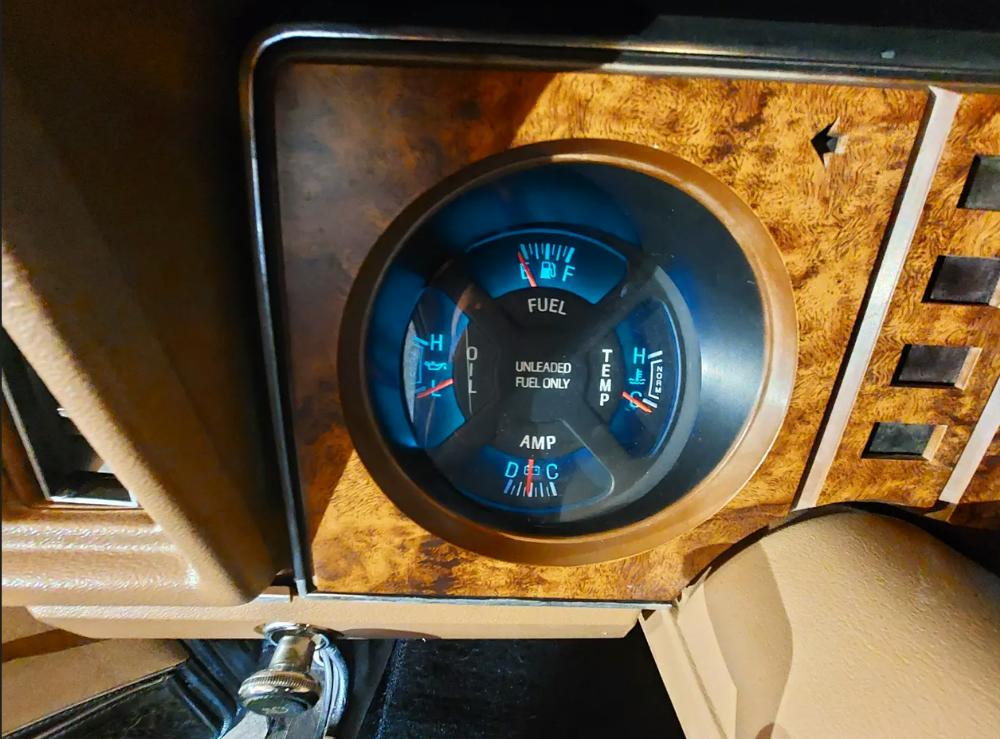 Ford Bronco II blue gauges