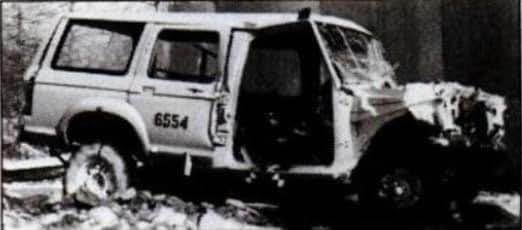 1990 Ford Bronco II 4-door crash test