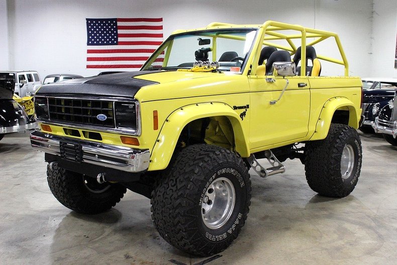 1984 Ford Bronco II Yellow Chop Top - Left Front View