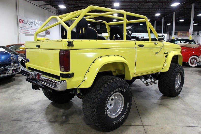 1984 Ford Bronco II Yellow Chop Top - Right Rear View