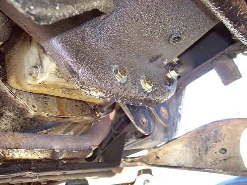 bracket bolted on