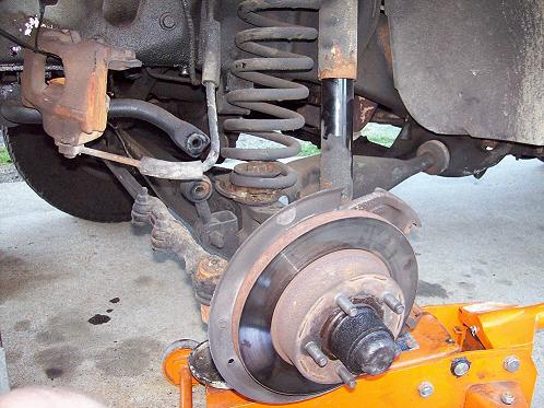Caliper removed