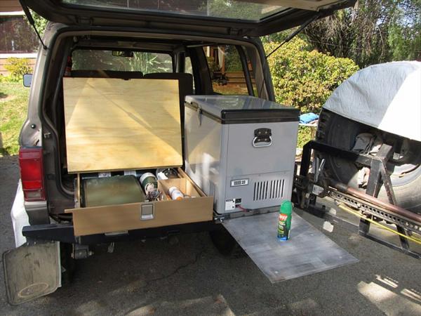 Overlanding Ford Bronco II Maid Drawer And Fridge Slide