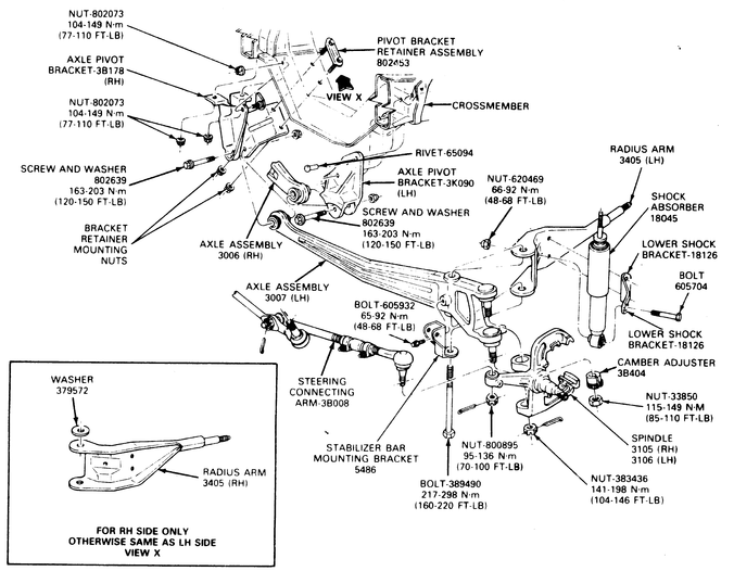 Bronco II 2WD Front Suspension