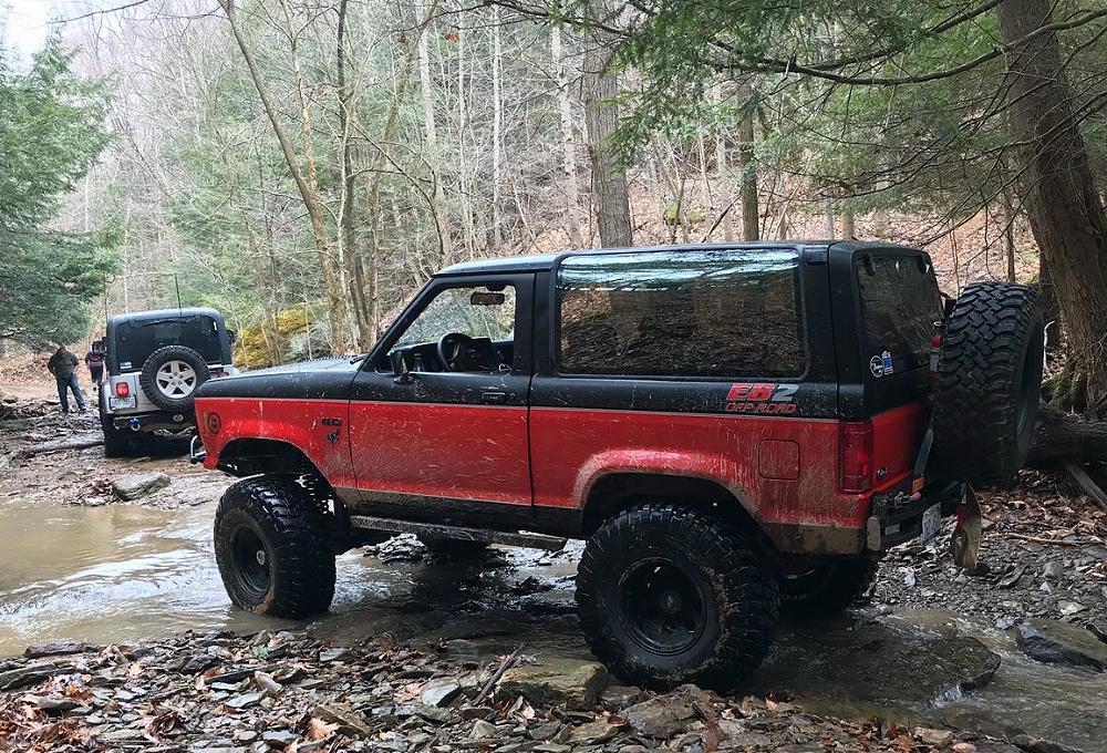 1986 Ford Bronco II creek trail