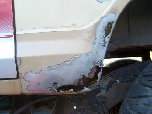 Rear quarter panel rust