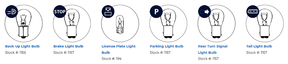 Rear light bubs