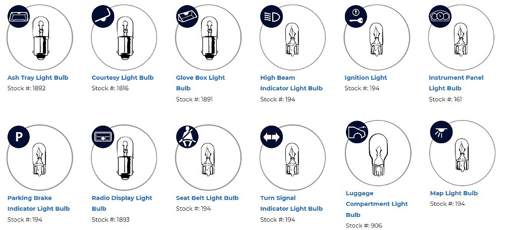 Interior light bulbs