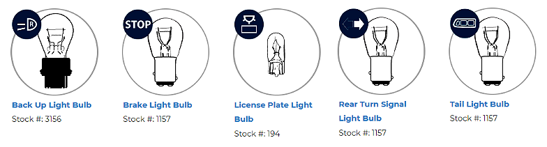 Bronco II rear light bulbs