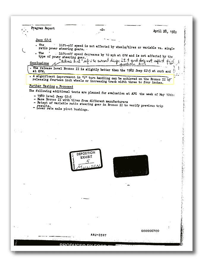 Ford Bronco II Test Conclusions
