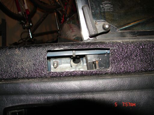 Cut hole in door