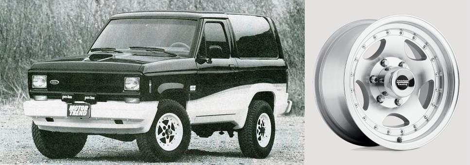 Motor Trend Bronco II and American Racing AR23 wheel