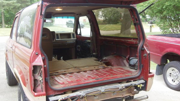 Rear hatch area