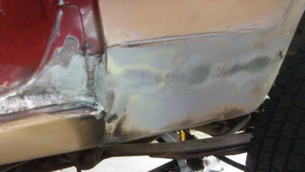 Sanding the filler