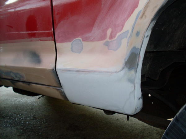 Here's the driver side that got the fiberglass