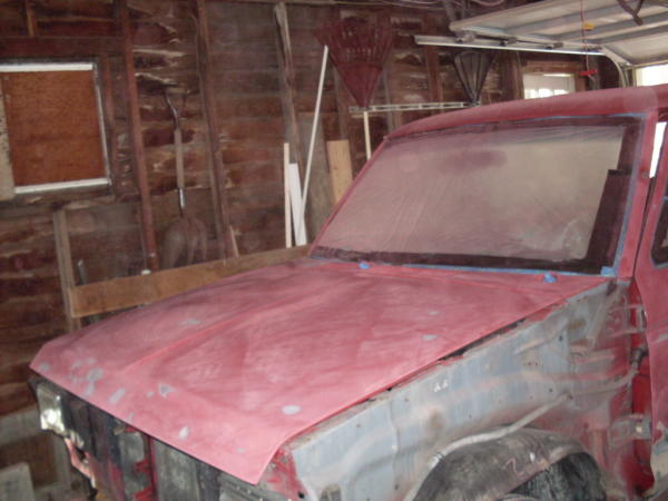 Hood sanded