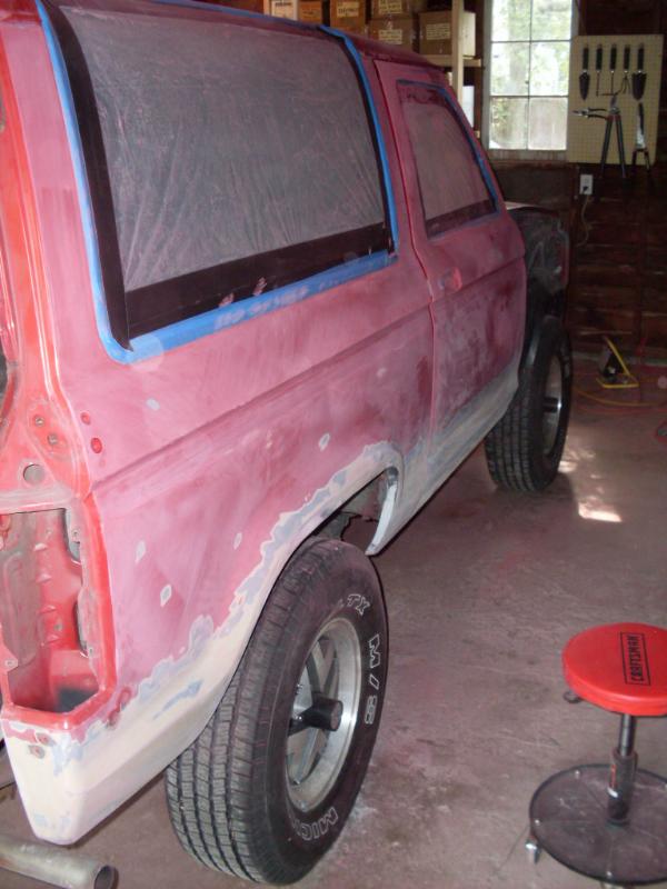 Quarter panel sanded