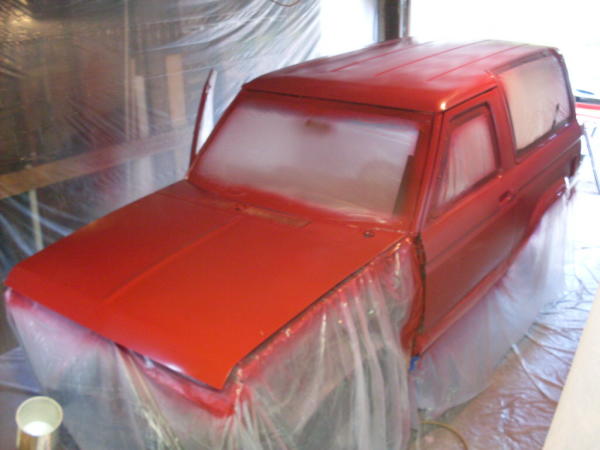 Painted red