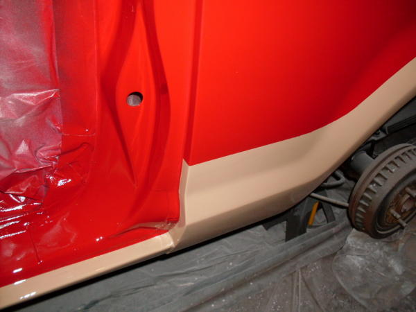 painted door jamb
