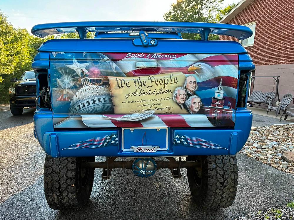 Patriotic air brush paint job