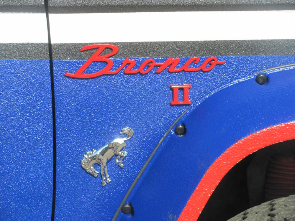 Close up view of Raptor lining and early Bronco logo