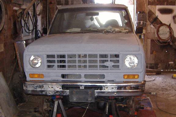 Grill painted the same color as the body