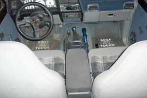 View of dash and shifters