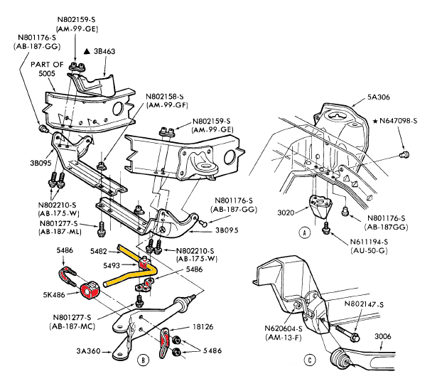 Sway Bar Mounted Behind The Axle Diagram 1983-1988