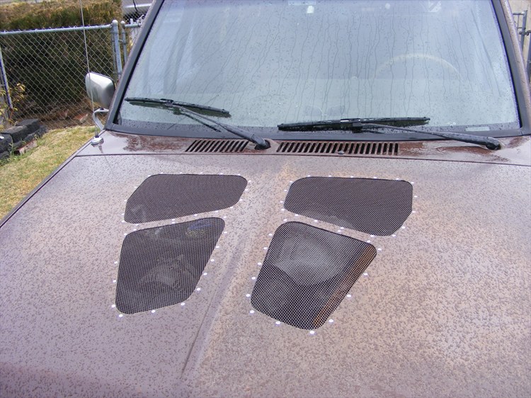 Shay uses this vented hood when rock crawling in the hot summer months