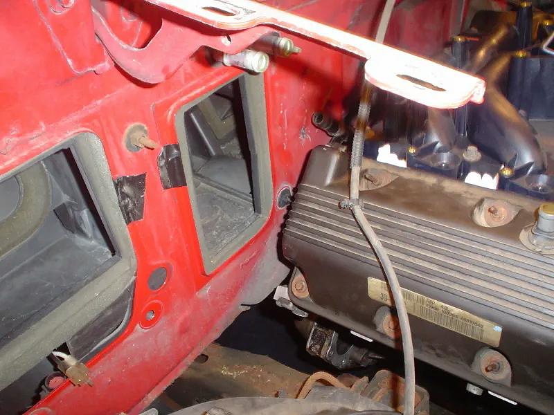 Heater box removed
