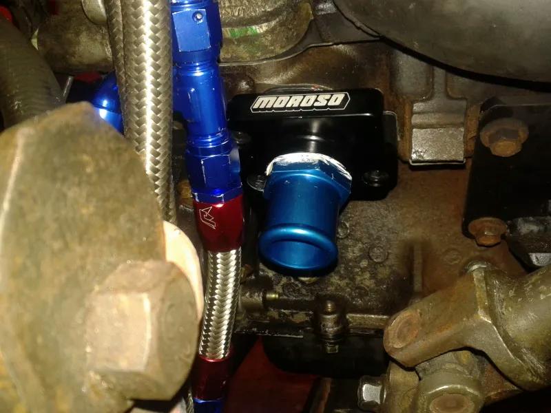 Moroso oil filter relocator