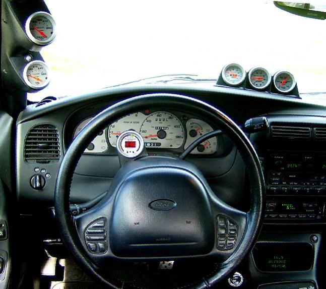2003 Ford Ranger with Autometer gauges and Explorer steering wheel