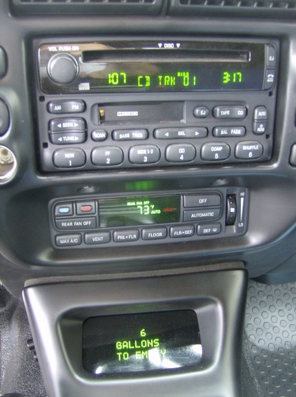 Explorer console and electronics in a Ford Ranger