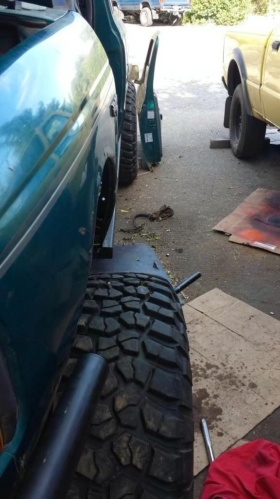 the fenders are not straight up and down, as seen here