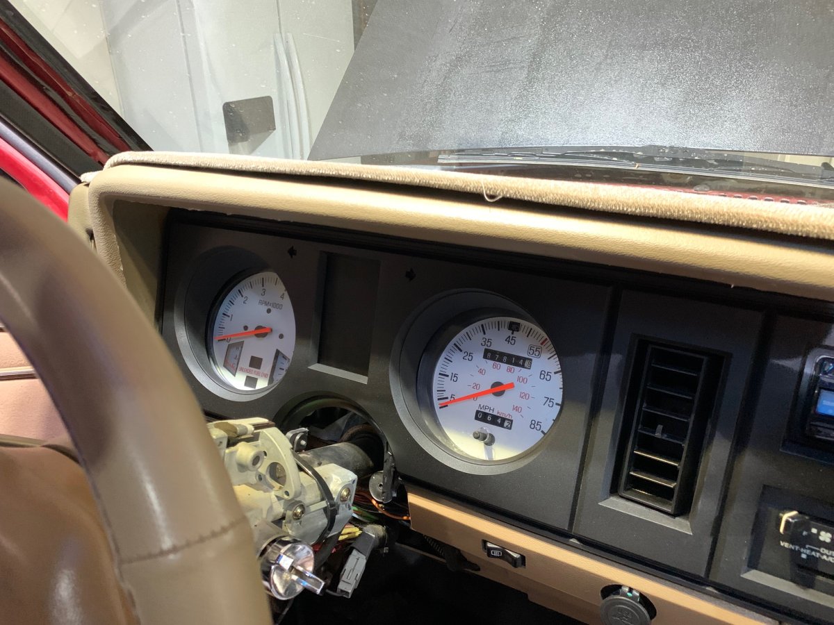 1988 Ford Bronco II White Face Gauges