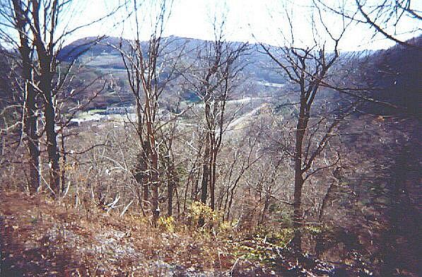 looking down on Cumberland Gap