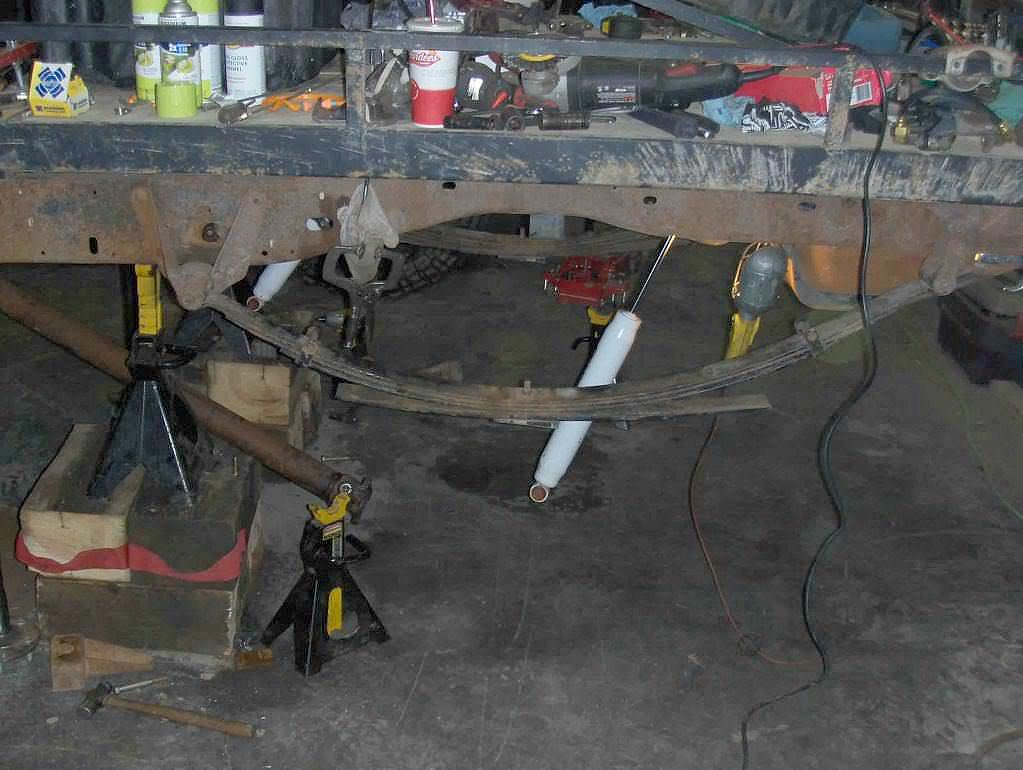 Stock rear axle removed