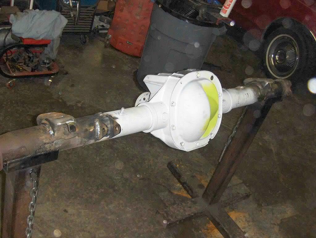 spring perches and shock mounts welded