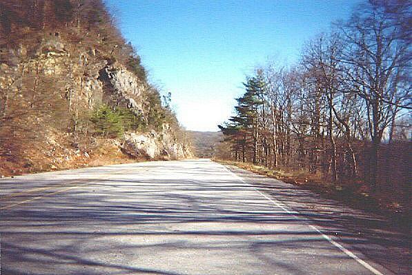 South towards Tennessee