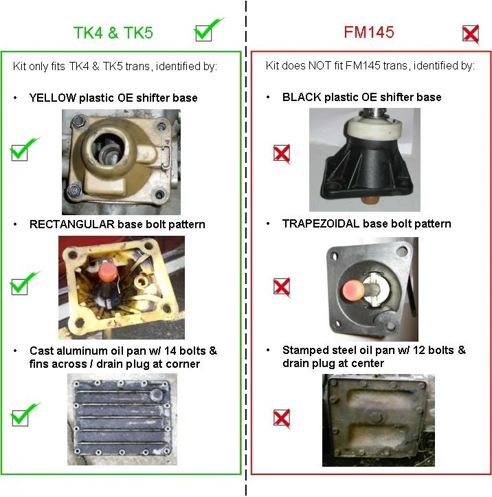 How to tell a TK5 shifter from an FM145 shifter in a Ford Ranger & Bronco II