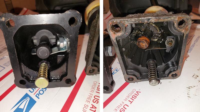 Inside new shifter vs factory shifter